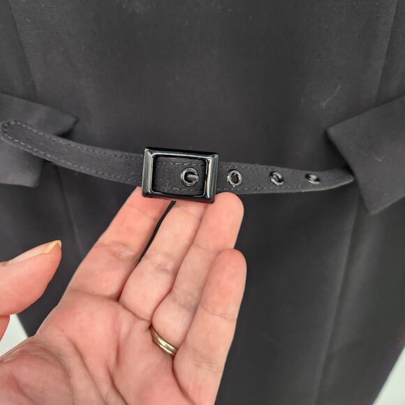 NWT Jones Studio Black Sleeveless Belted Straight Pencil Dress Women's 8 - Picture 6 of 10